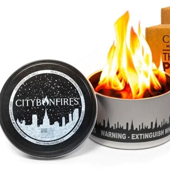 City Bonfire (Portable Fire Pit) candles NWOT - Picture 1 of 12